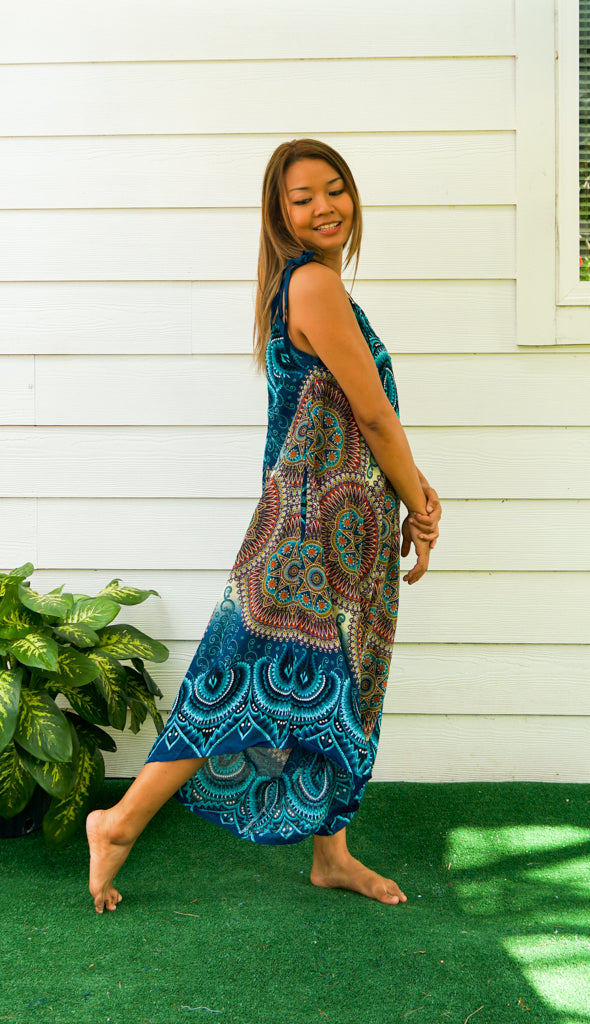 Turquoise Psychedelic  Mandala Jumpsuit