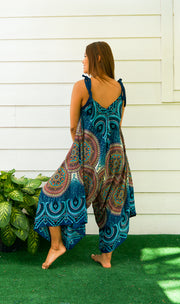 Turquoise Psychedelic  Mandala Jumpsuit