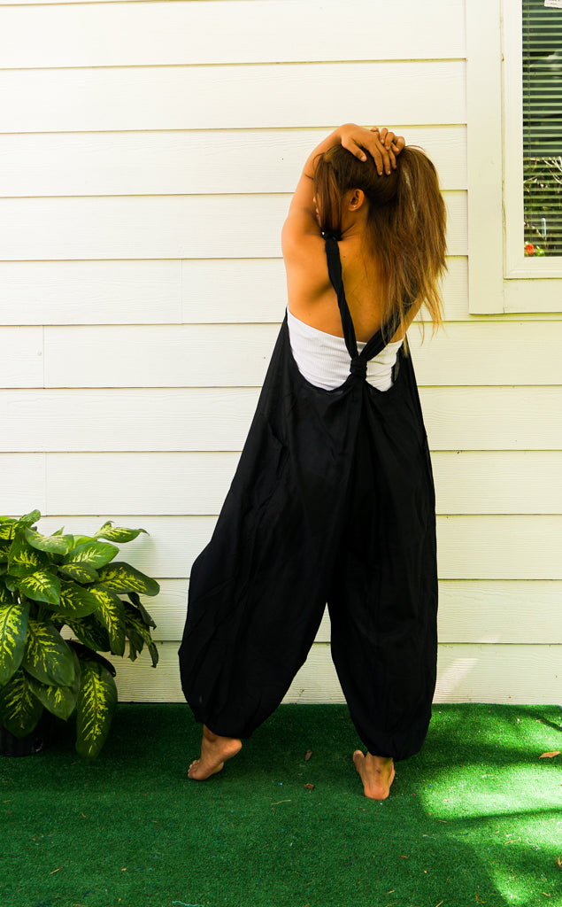 Black pantsuit romper on sale