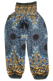 Dark Blue Mandala Harem Pants