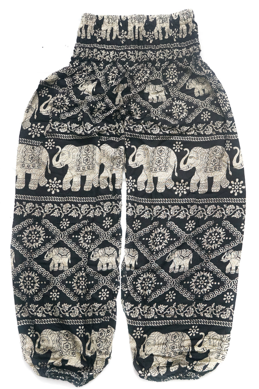 Black Lovely Elephant Harem Pants