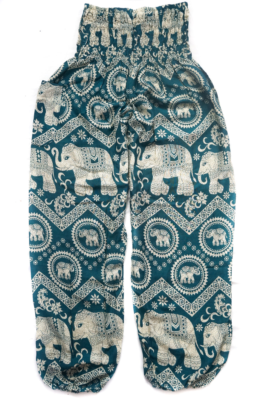 Turquoise Fun Elephant Harem Pants