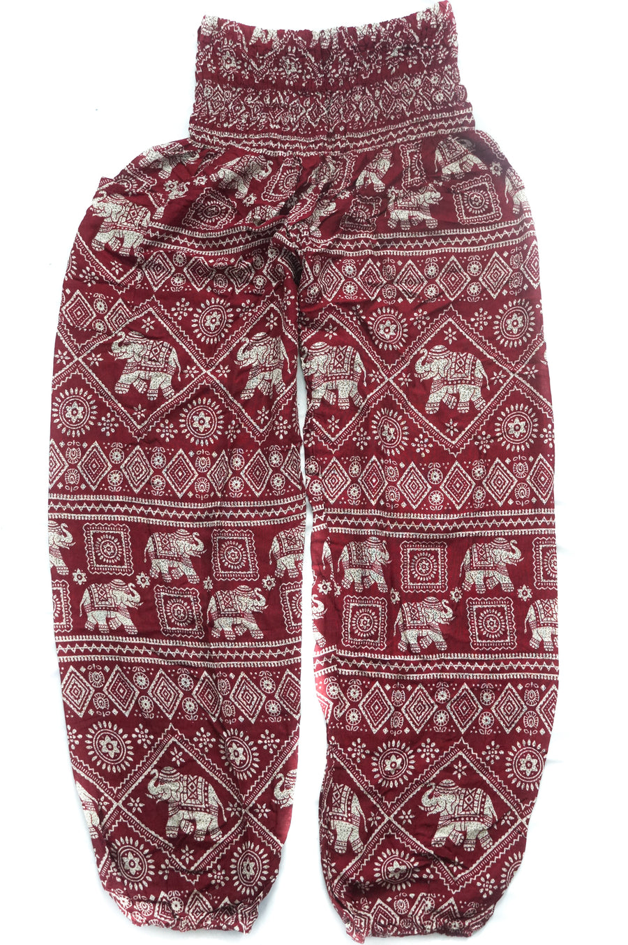 Burgundy Star Elephant Harem Pants