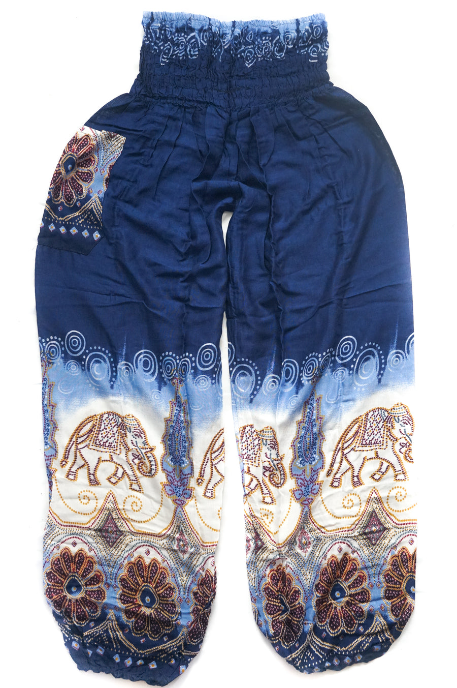 Dark Blue Royal Elephant Harem Pants