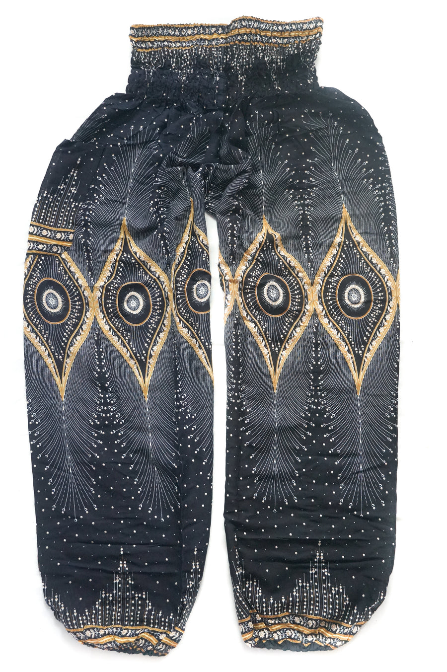 Black Diamond Peacock Harem Pants