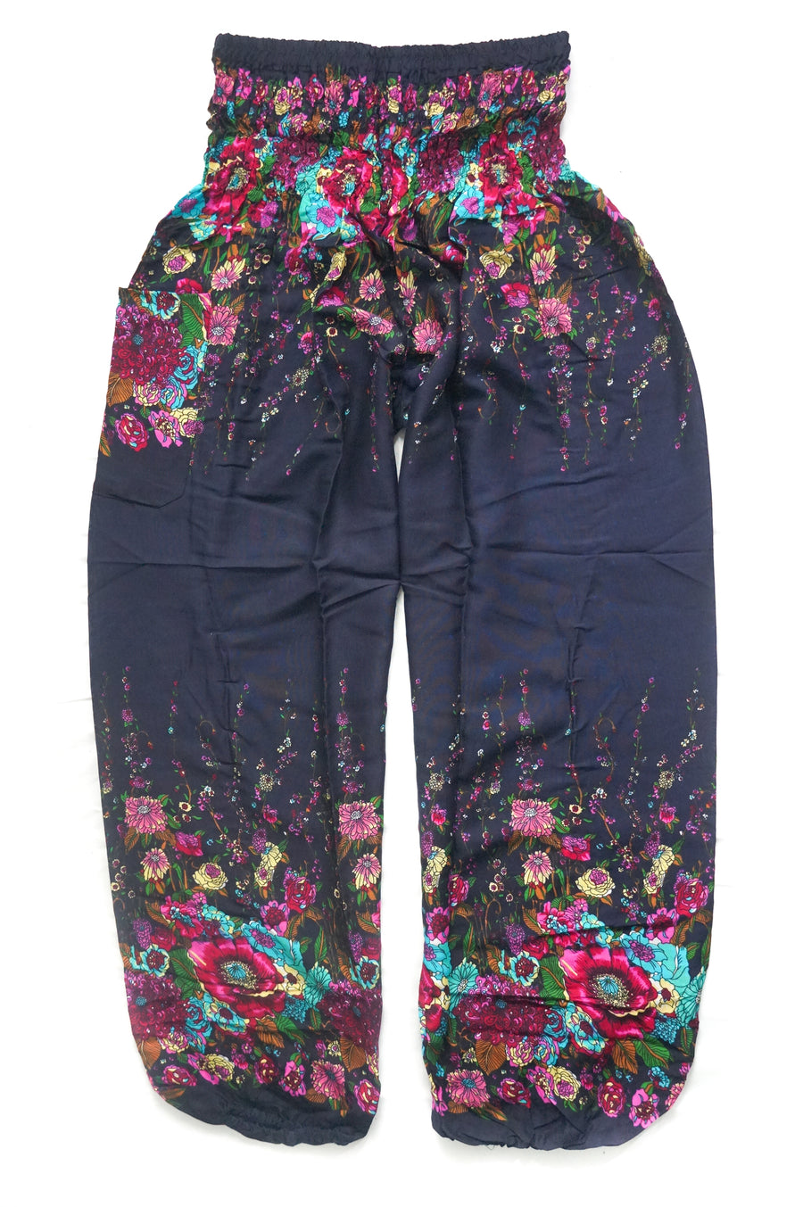 Blue Floral Harem Pants