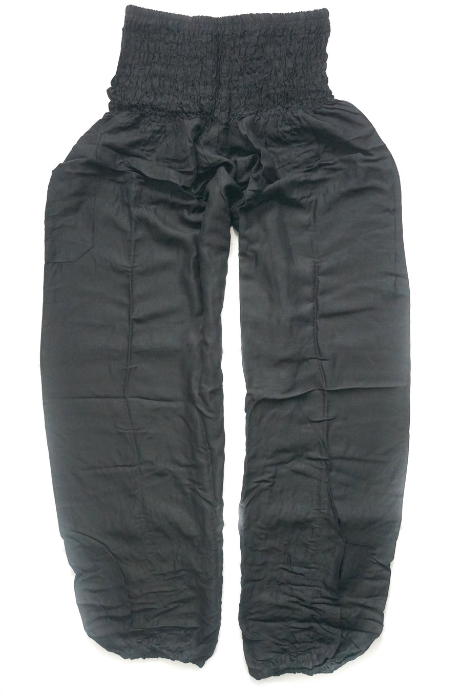 Plain Black Plus Size Harem Pants