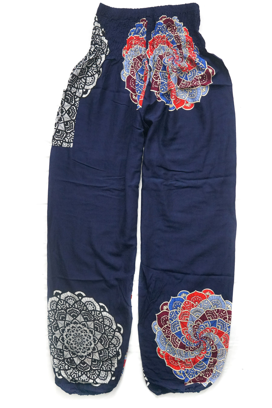 Dark Blue Enlighten Flower Harem Pants