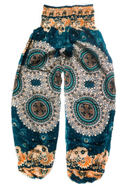 Turquoise Royal Peacock Harem Pants