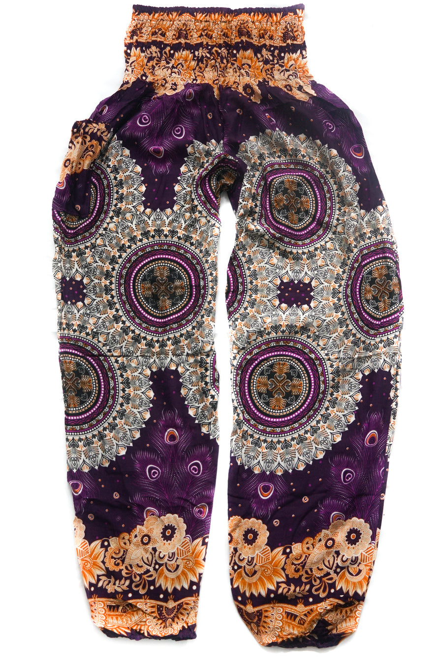 Purple Royal Peacock Harem Pants