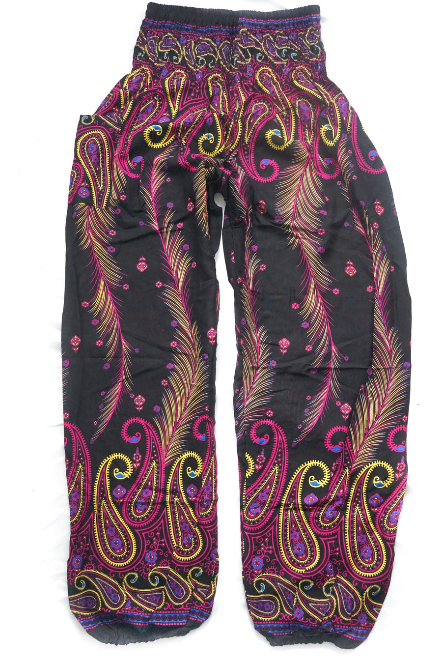 Pink Phoenix Feather Harem Pants