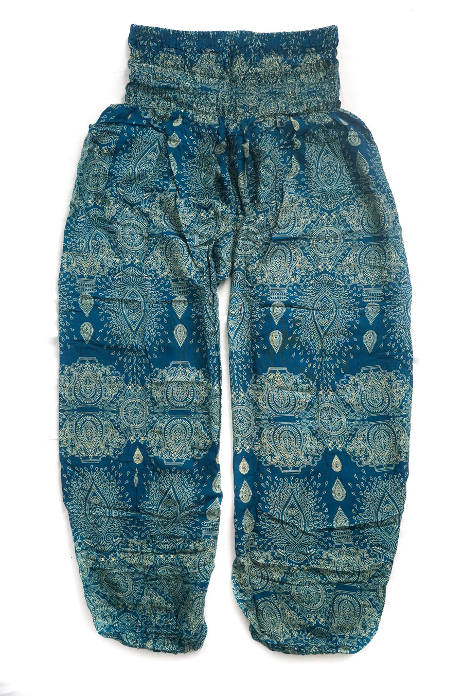 Teal Paisley Plus Size Harem Pants