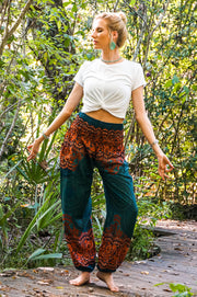 Ocean Sunset Mandala Harem Pants