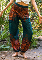 Ocean Sunset Mandala Harem Pants