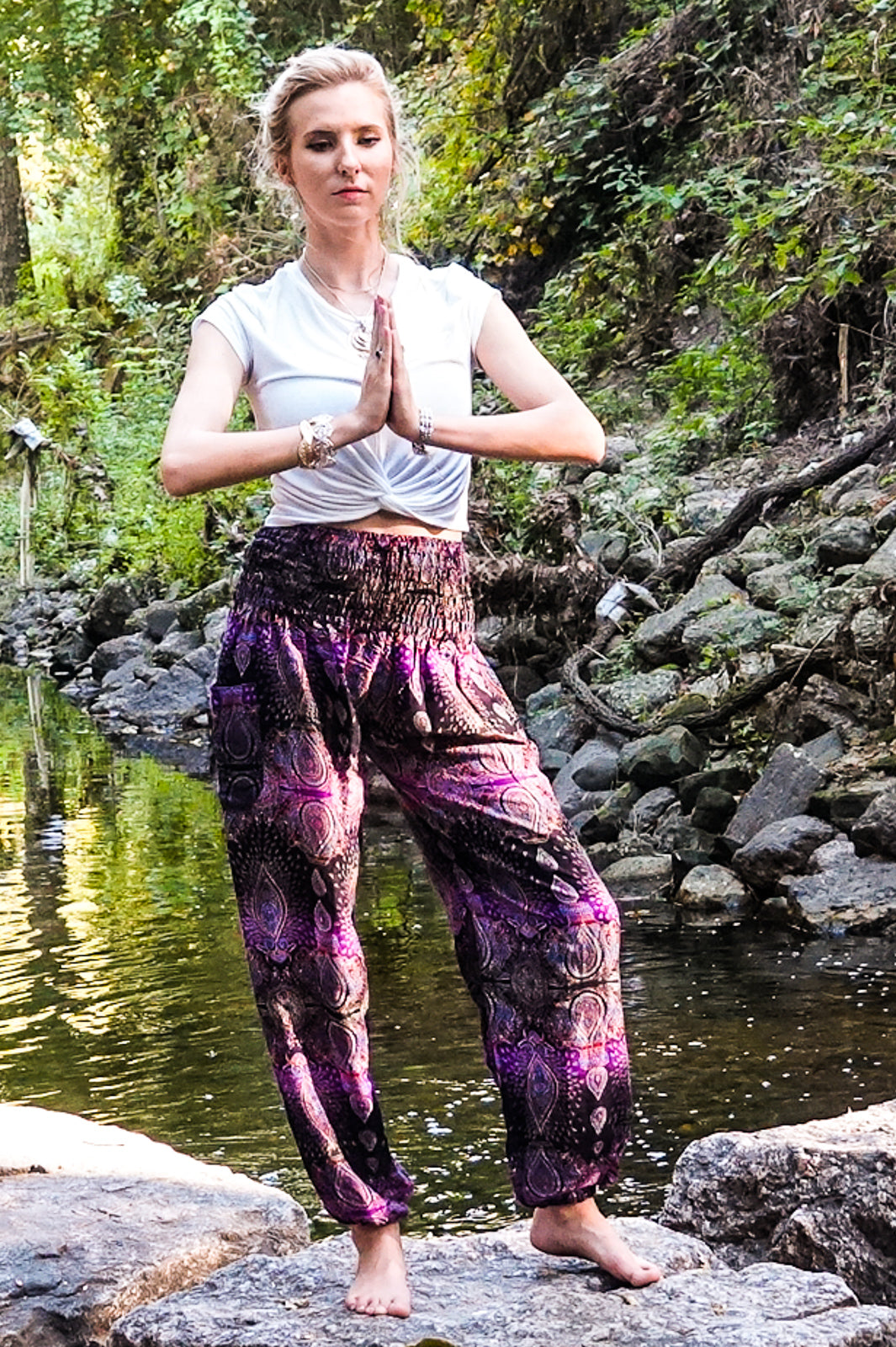 Purple Paisley Harem Pants