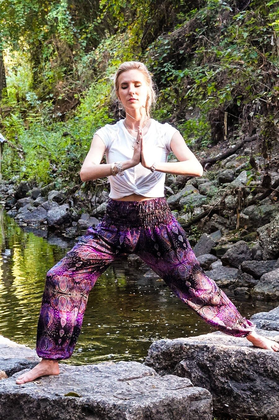 Purple Paisley Harem Pants