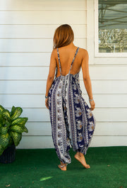 Blue Tribal Elephant Jumpsuit