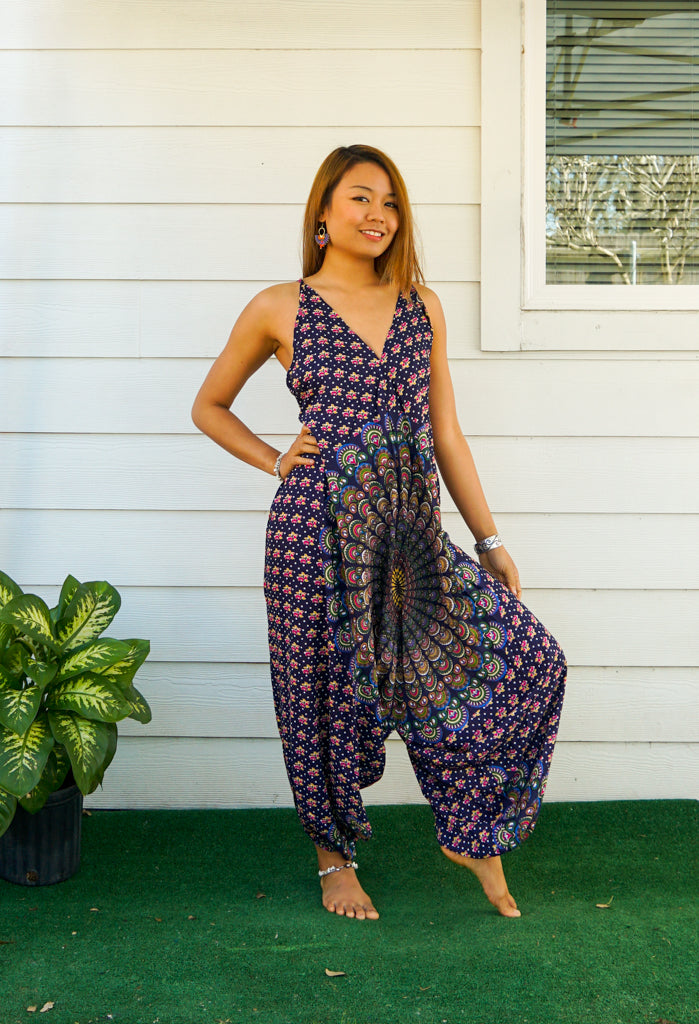 Dark Blue Chakra Mandala Jumpsuit