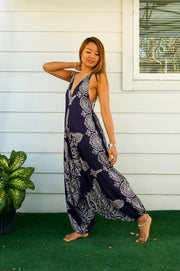 Dark Blue Butterfly Jumpsuit