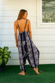 Dark Blue Butterfly Jumpsuit