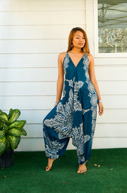 Teal Butterfly Jumpsuit