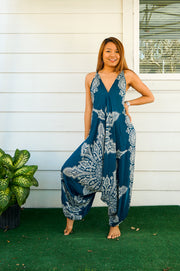 Teal Butterfly Jumpsuit