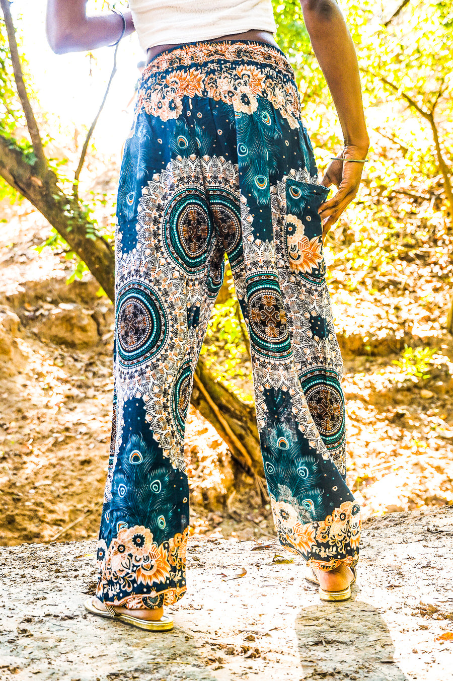 Turquoise Royal Peacock Harem Pants