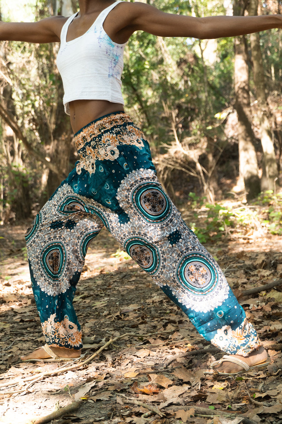 Turquoise Royal Peacock Harem Pants