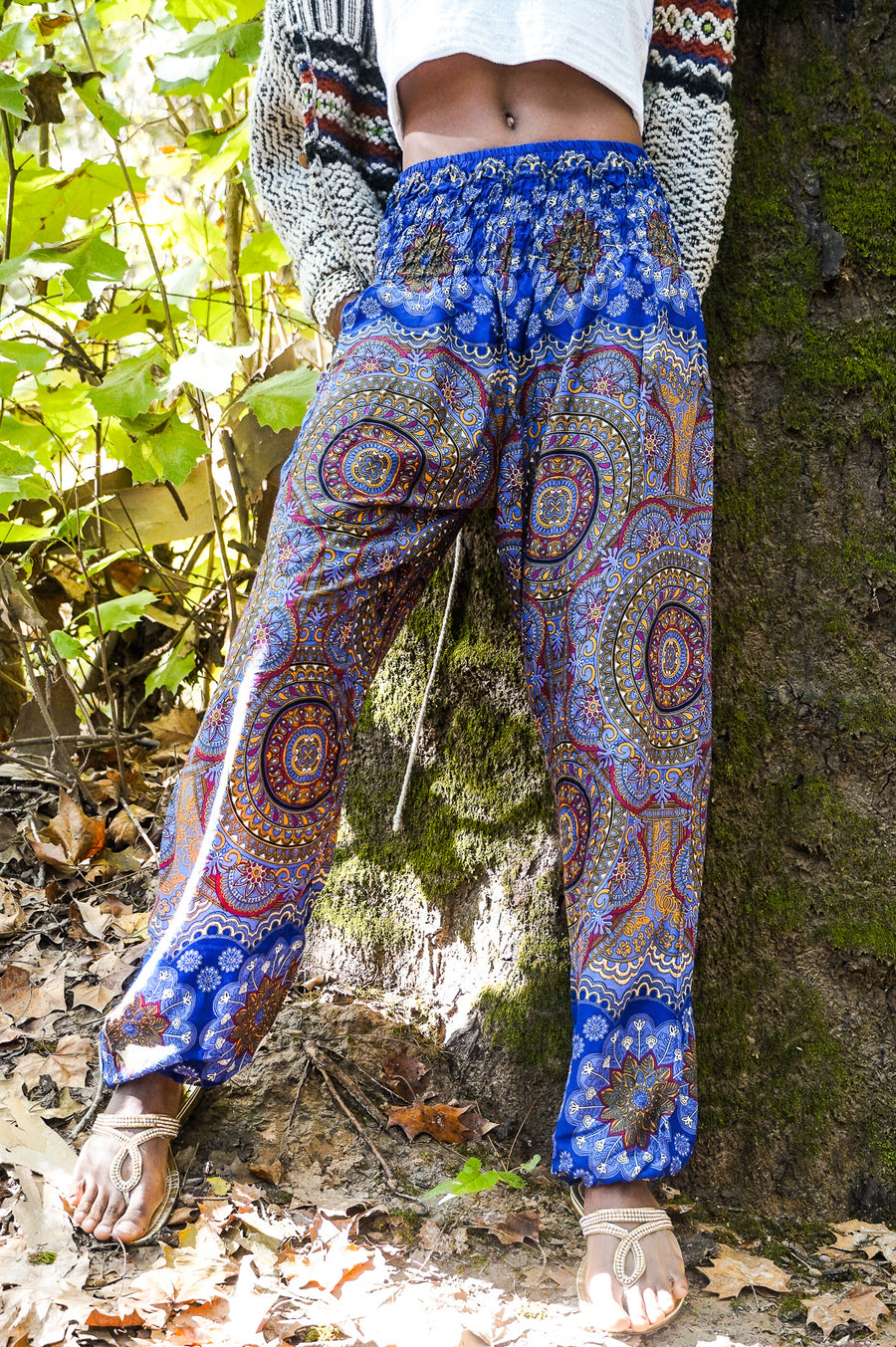 Blue Pendant Mandala Harem Pants