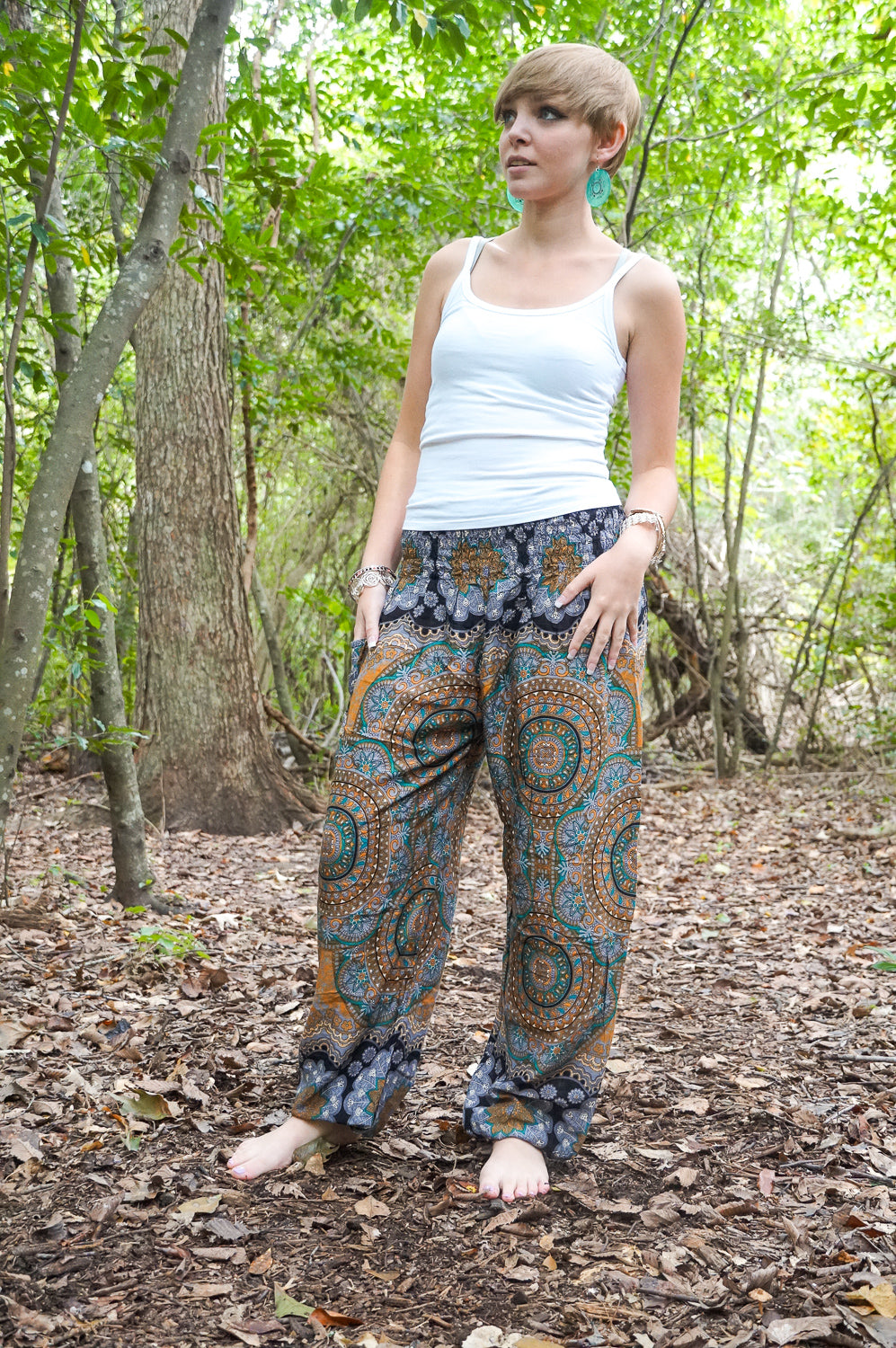 Pink Mandala Harem Pants - Lamsri Bohemian