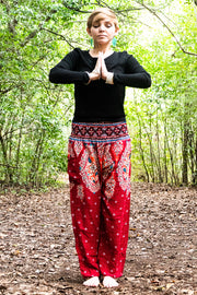 Rose Diamond Flower Harem Pants