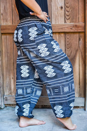 Black Tribal Cotton Pants