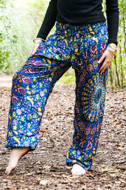 Pacific Blue Chakra Mandala Harem Pants