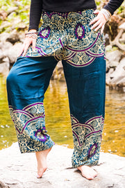 Teal Luna Mandala Harem Pants