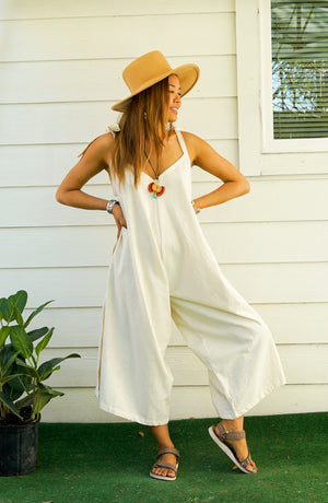 Organic Natural Cotton Jumpsuits with Pockets