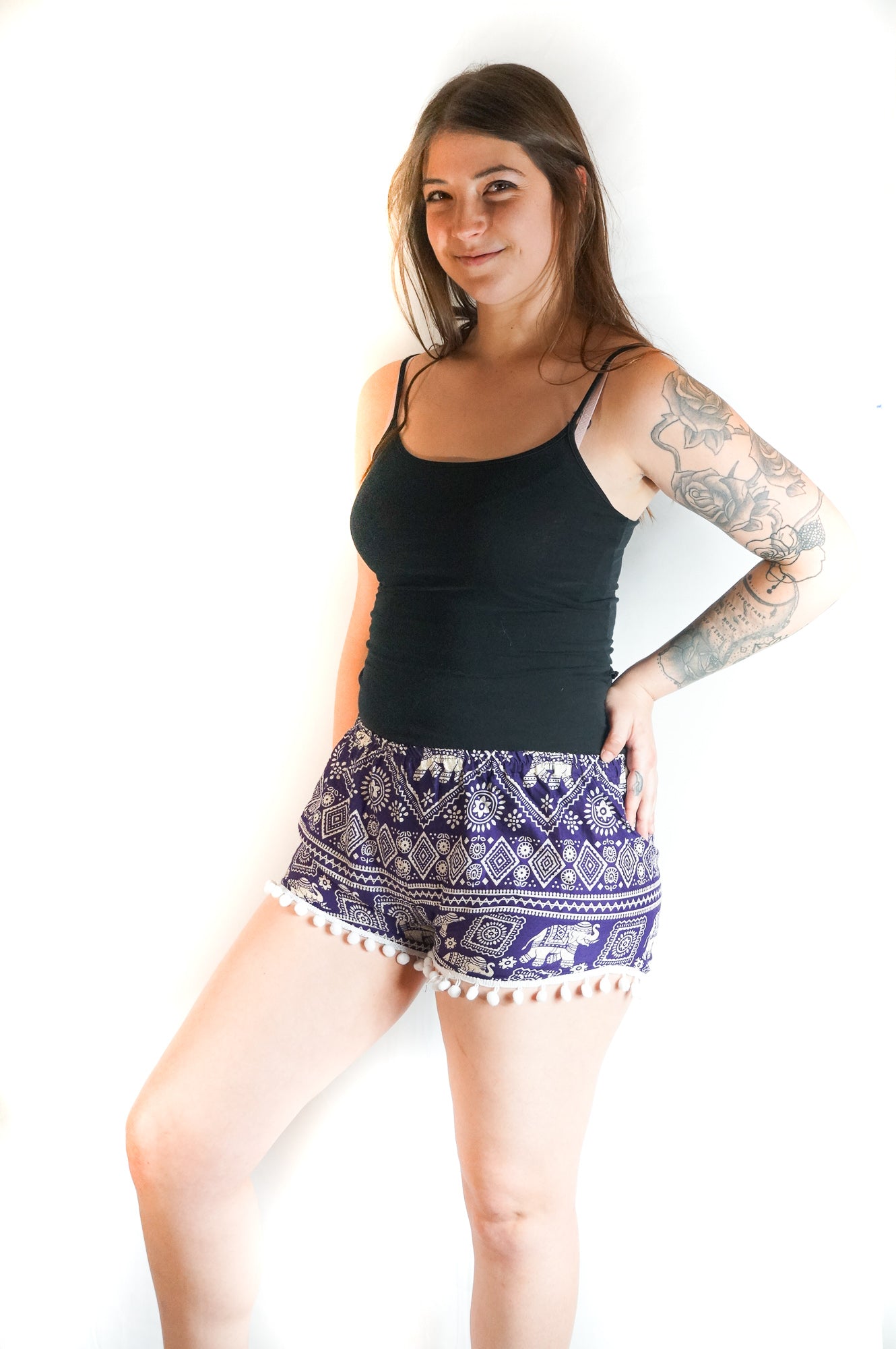 Purple Metta Elephant Shorts