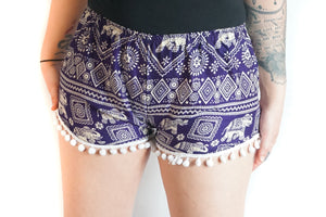 Purple Metta Elephant Shorts