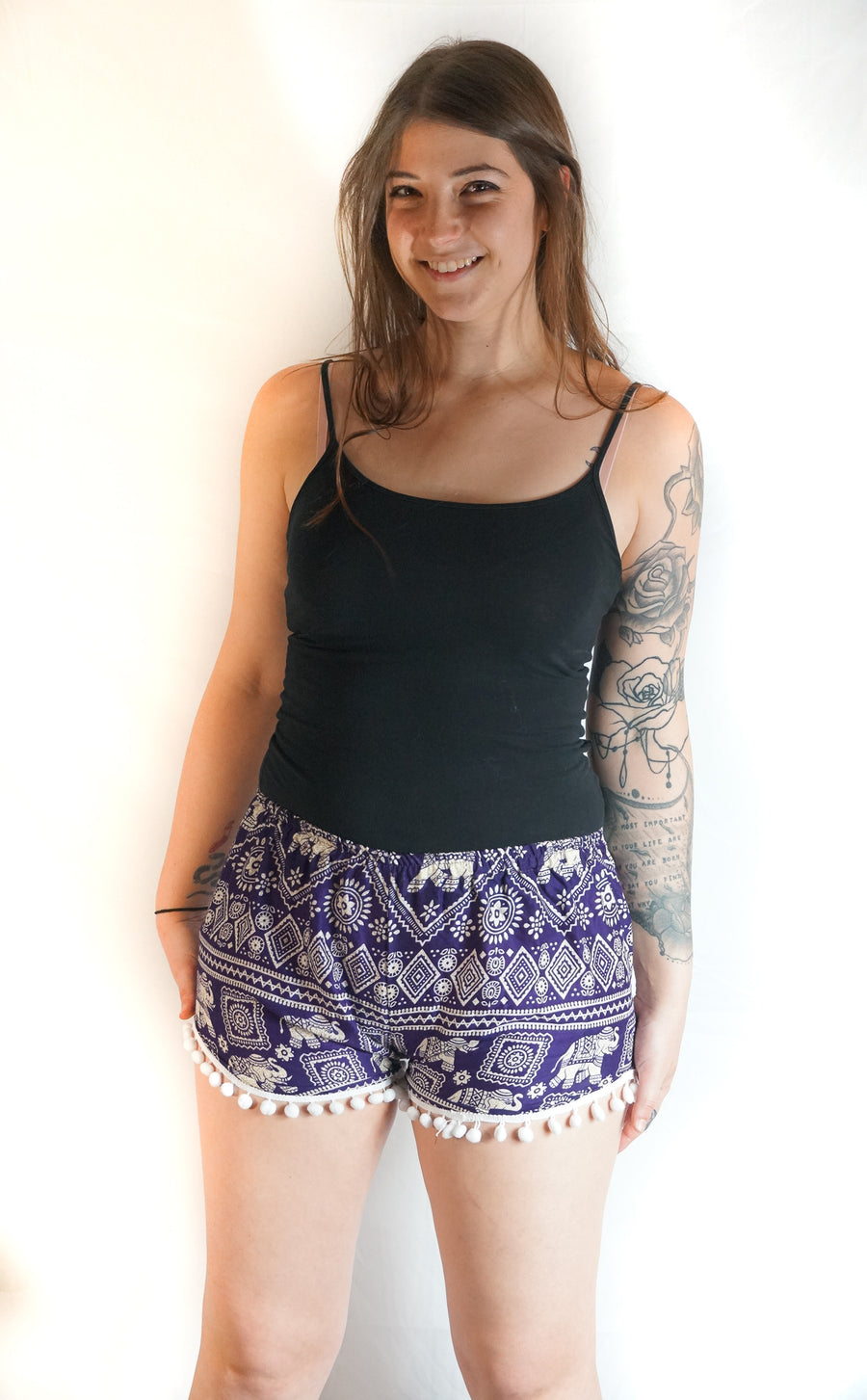 Purple Metta Elephant Shorts