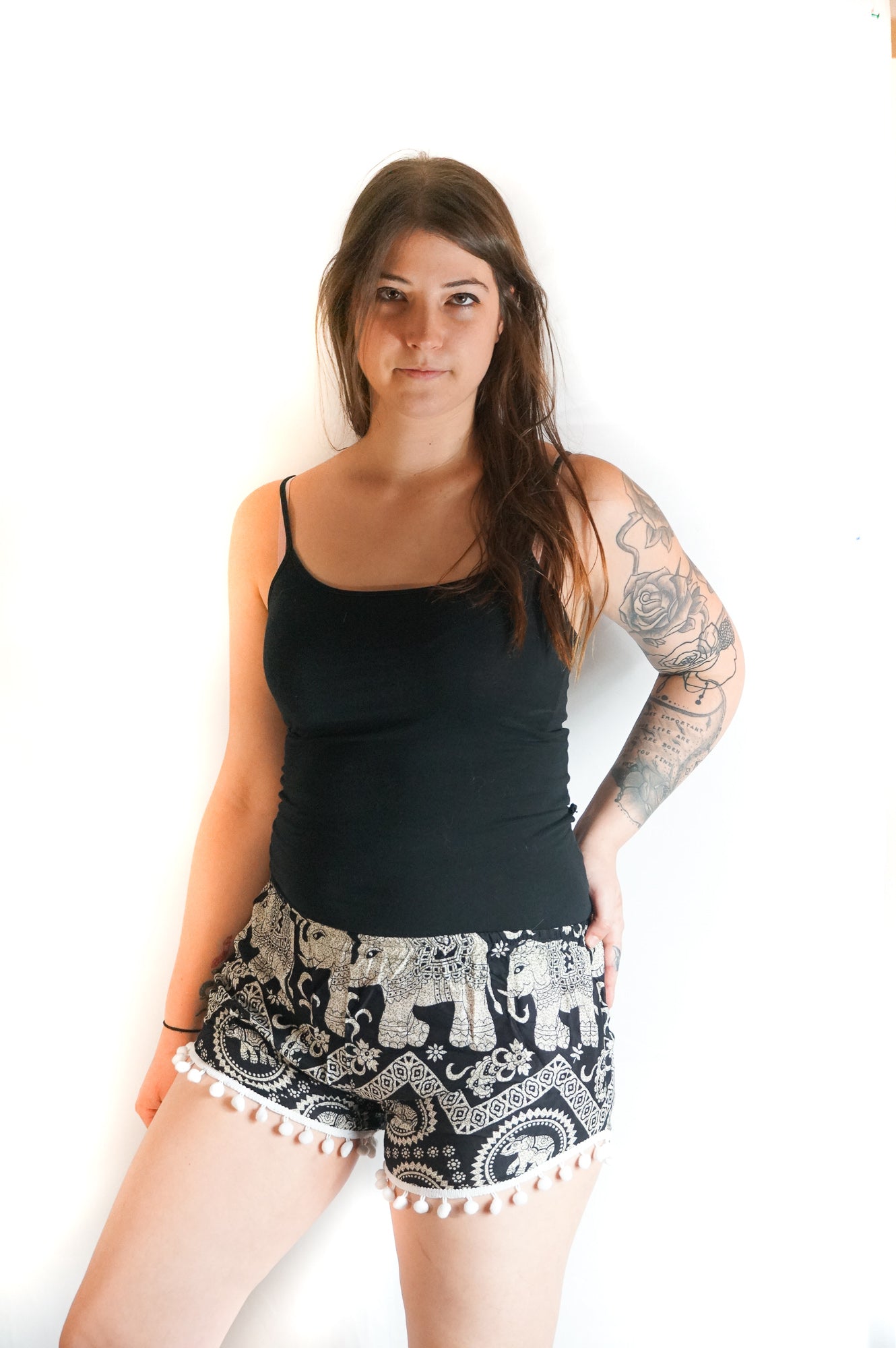 Black Ubeka Elephant Shorts