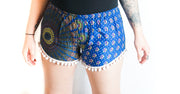 Light Blue Mandala Shorts