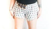 White Mandala Shorts