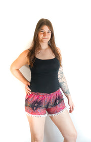 Pink Paisley Shorts