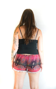 Pink Paisley Shorts