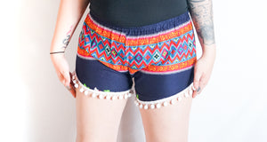 Blue Tribal Shorts