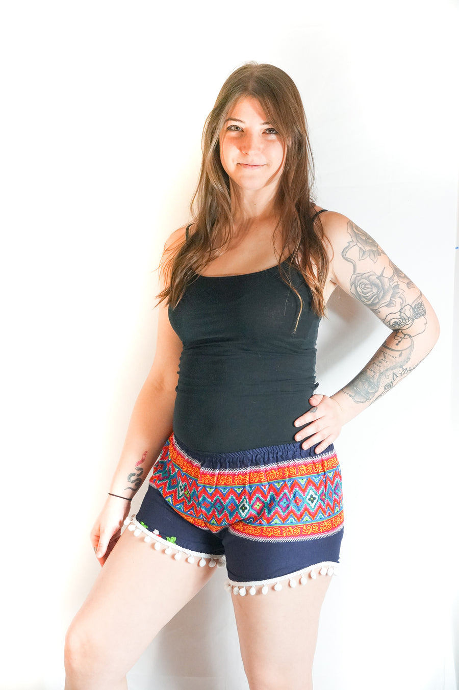 Blue Tribal Shorts