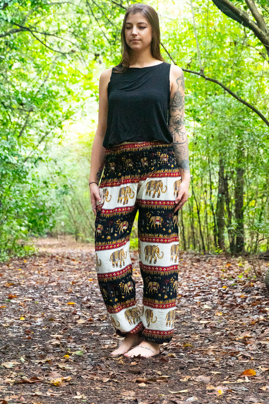 Black Sweet Elephant Harem Pants