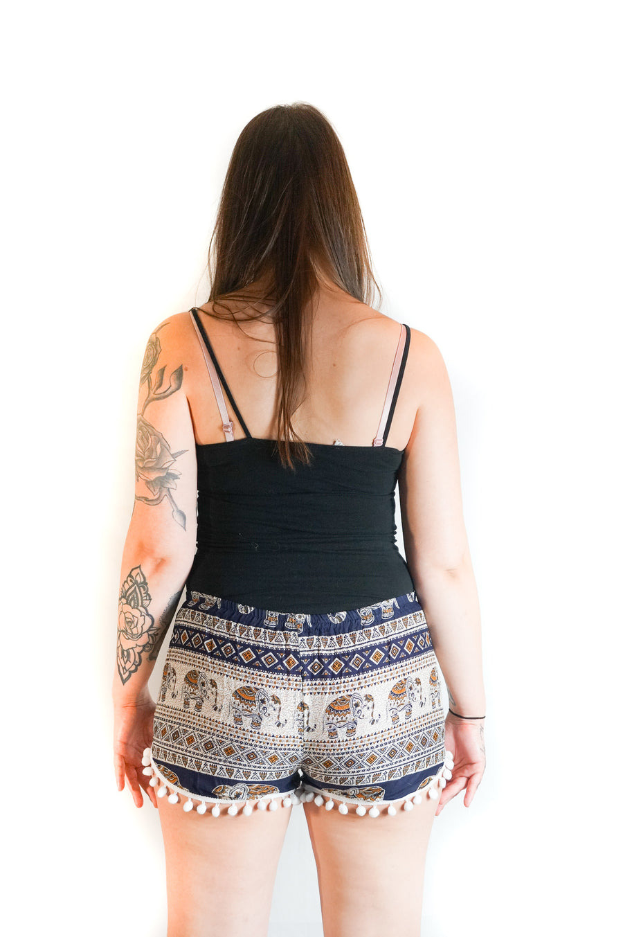 Blue Tribal Elephant Shorts