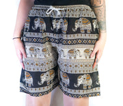 Black Wild Elephant Shorts