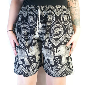 Black Sweet Elephant Shorts