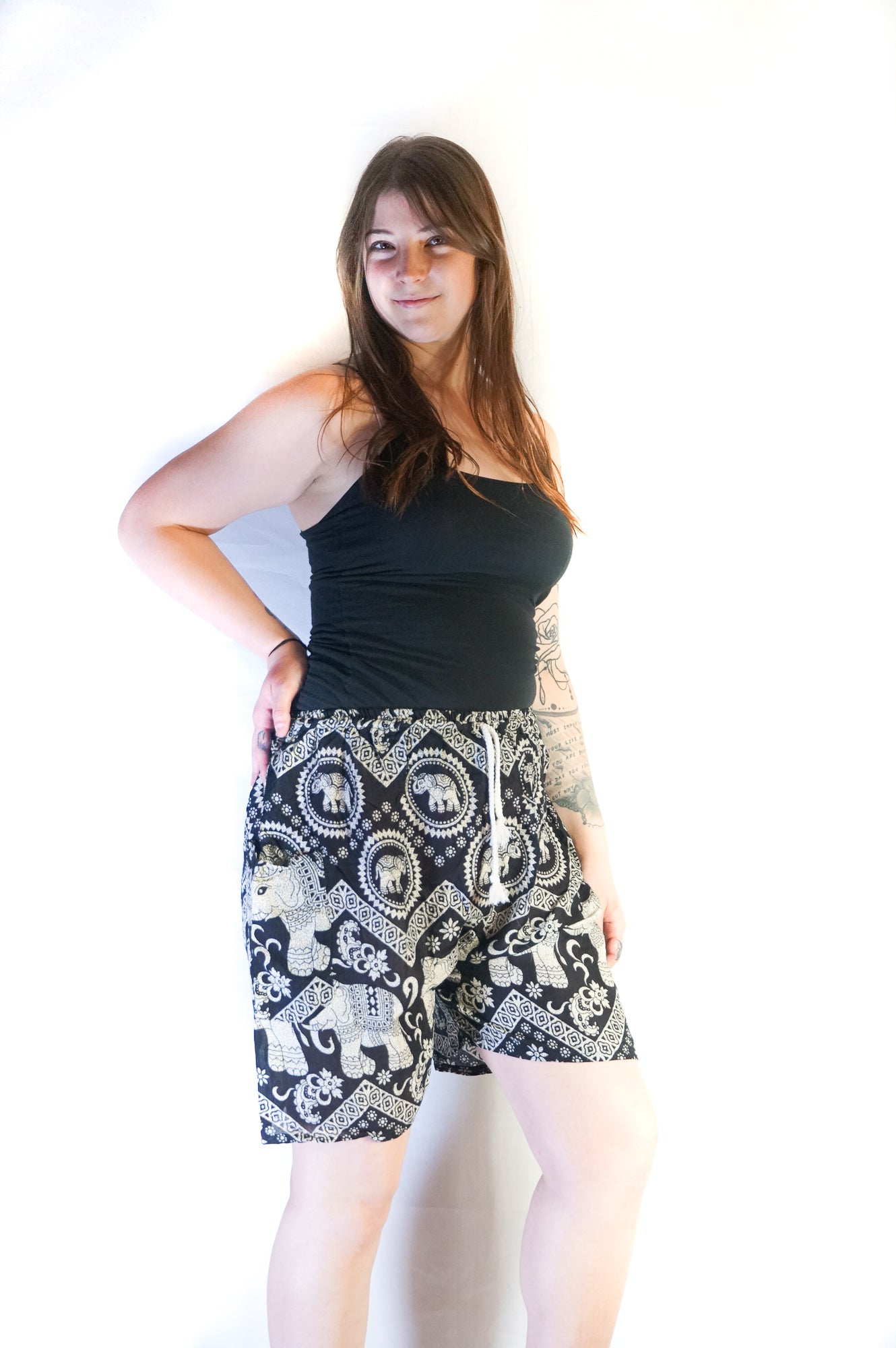 Black Sweet Elephant Shorts